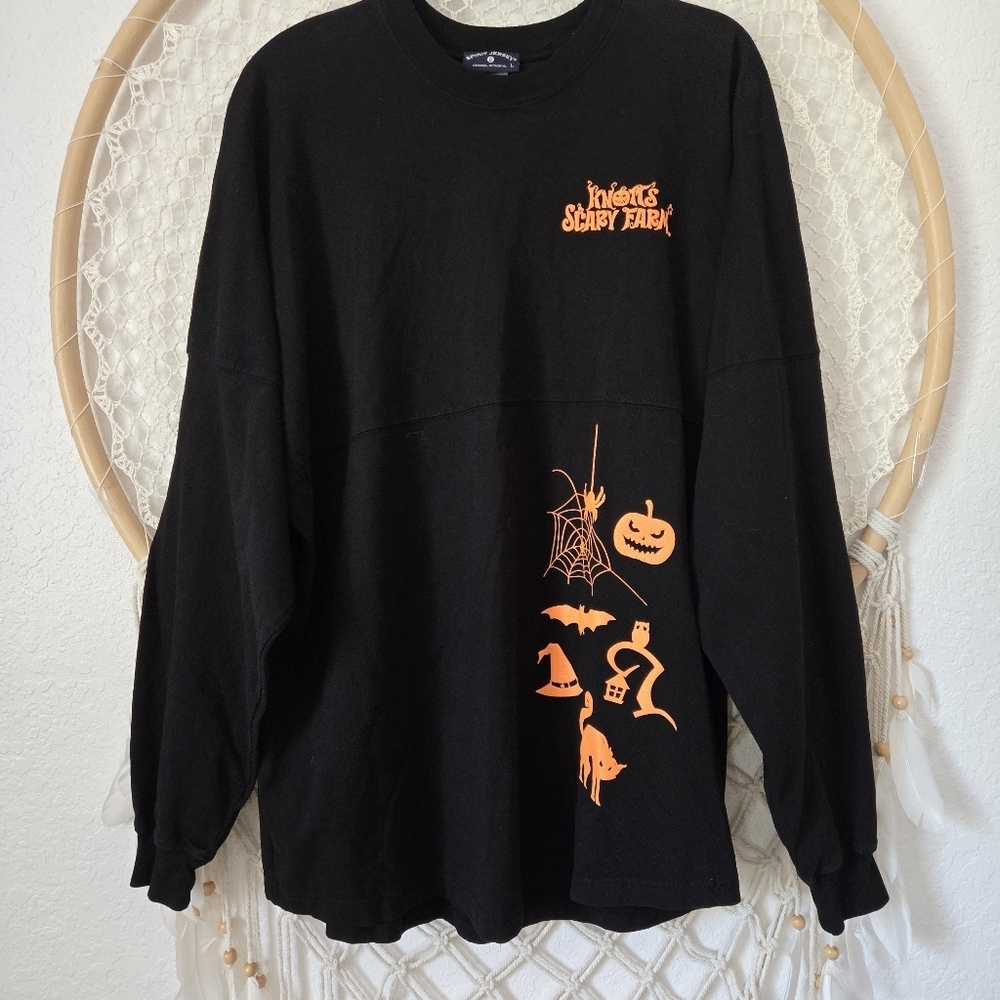 Knott's Scary Farm 50th Anniversary Spirit Jersey Halloween Graphic Long Sleeve - Picture 2 of 8